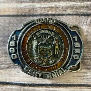 1987 Great SEAL OF THE STATE OF IDAHO CENTENNIAL USA Belt Buckle